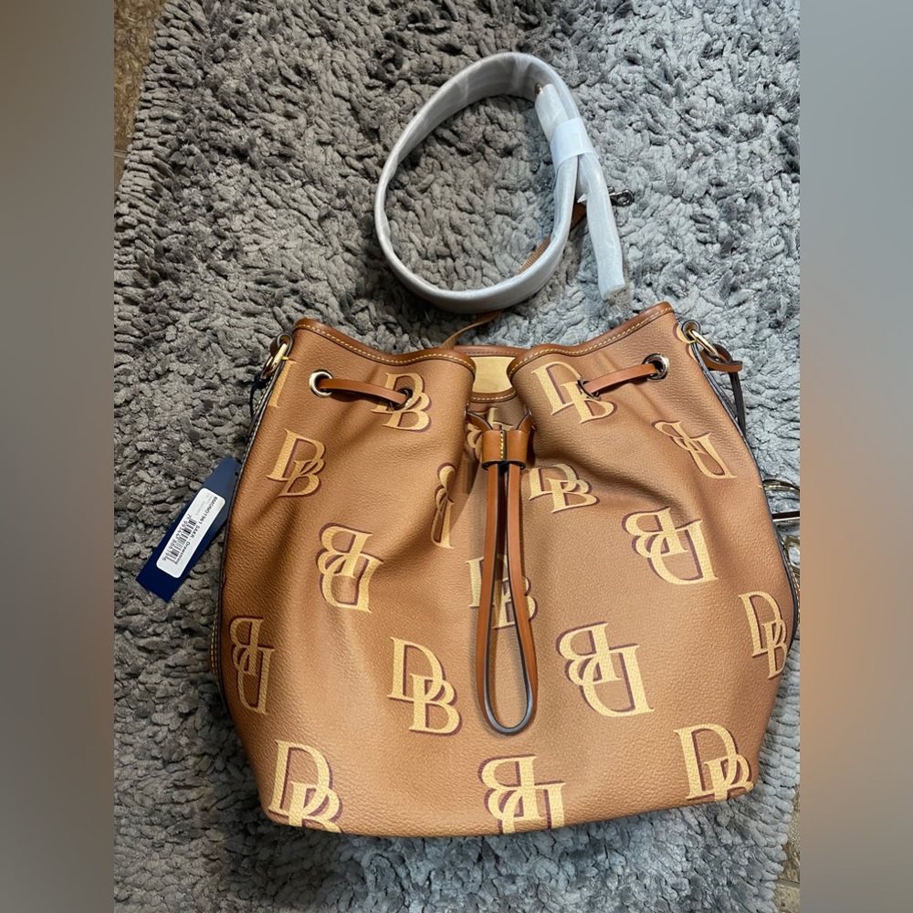 Dooney and Bourke monogram drawstring purse